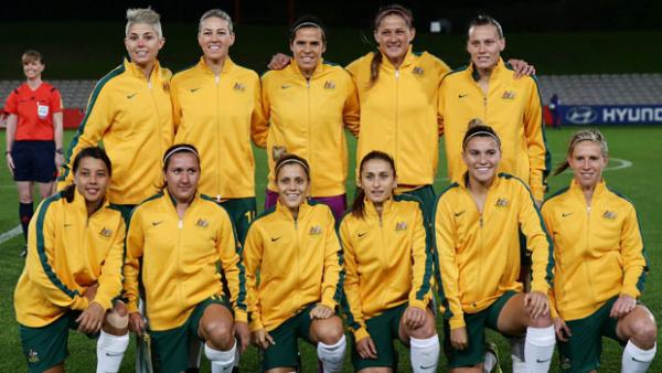 The Westfield Matildas starting XI for their farewell match against Vietnam.