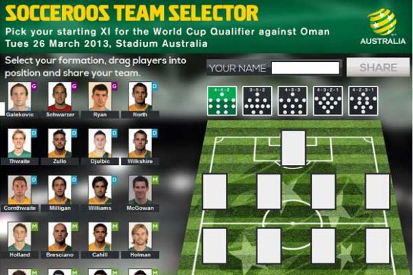 Select your own Qantas Socceroos team