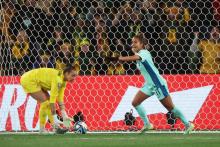 Mary Fowler of Australia celebrates after scoring her team's third goal during the FIFA Women's World Cup Australia & New Zealand 2023 Group B match between Canada and Australia at Melbourne Rectangular Stadium on July 31, 2023 in Melbourne / Naarm, Australia. (Photo by Alex Grimm - FIFA/FIFA via Getty Images)