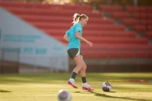 Clare Hunt training at Coopers Stadium, Adelaide, SA 