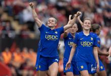 Manchester United, ManU v Chelsea FC - Barclays Women s Super League 2026 27 LEIGH, ENGLAND - SEPTEMBER 13: Ellie Carpenter of Chelsea celebrates scoring the fourth goal during the Barclays Women s Super League 2026 27 match between Manchester United and Chelsea FC at Progress with Unity Stadium on September 13, 2026 in Leigh, England. 